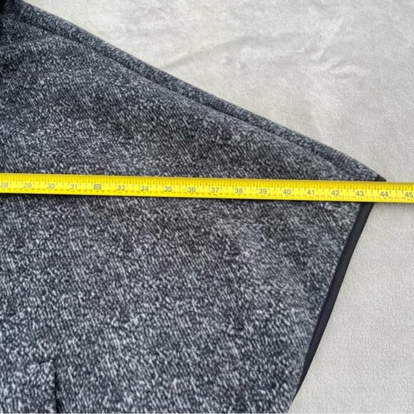 Marina Luna Black Heather Full Zip Cape Jacket Faux Fur Collar - Picture 9 of 10